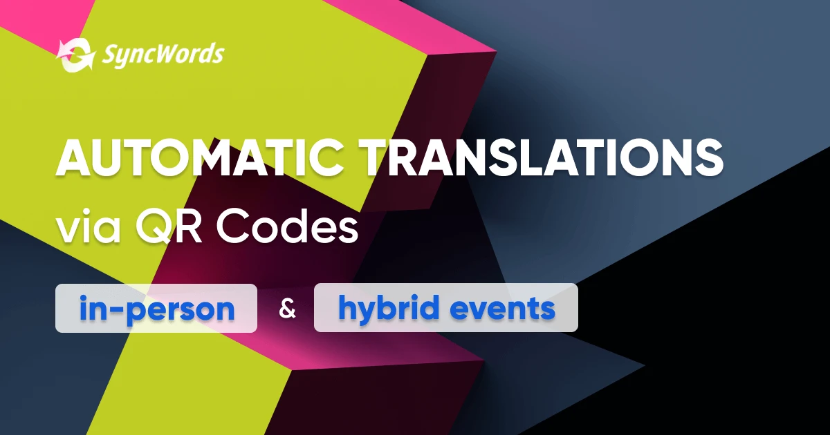 SyncWords' translations via QR codes