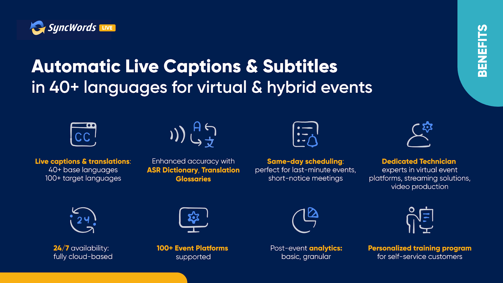 8 vantaggi di sottotitoli live automatici e traduzioni per eventi virtuali e ibridi