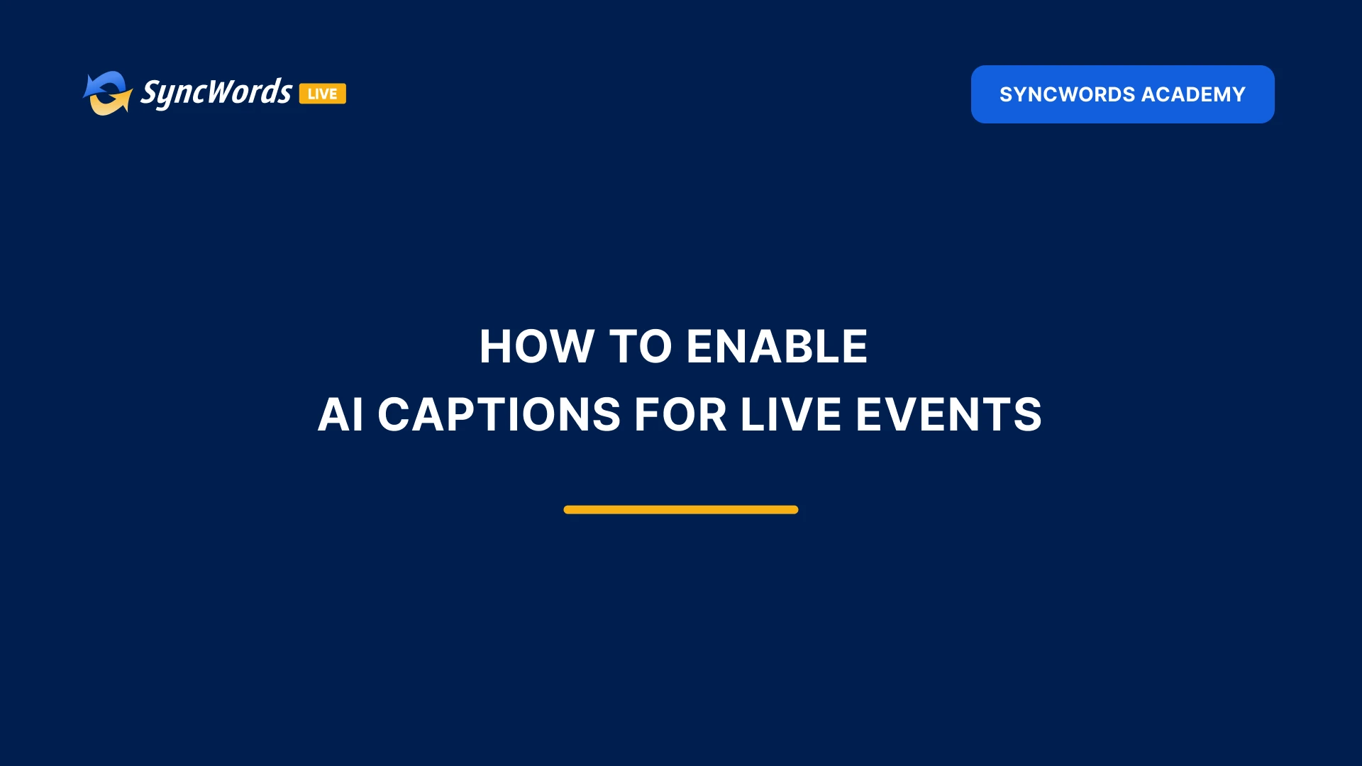 How to Enable AI Captions for Live Events