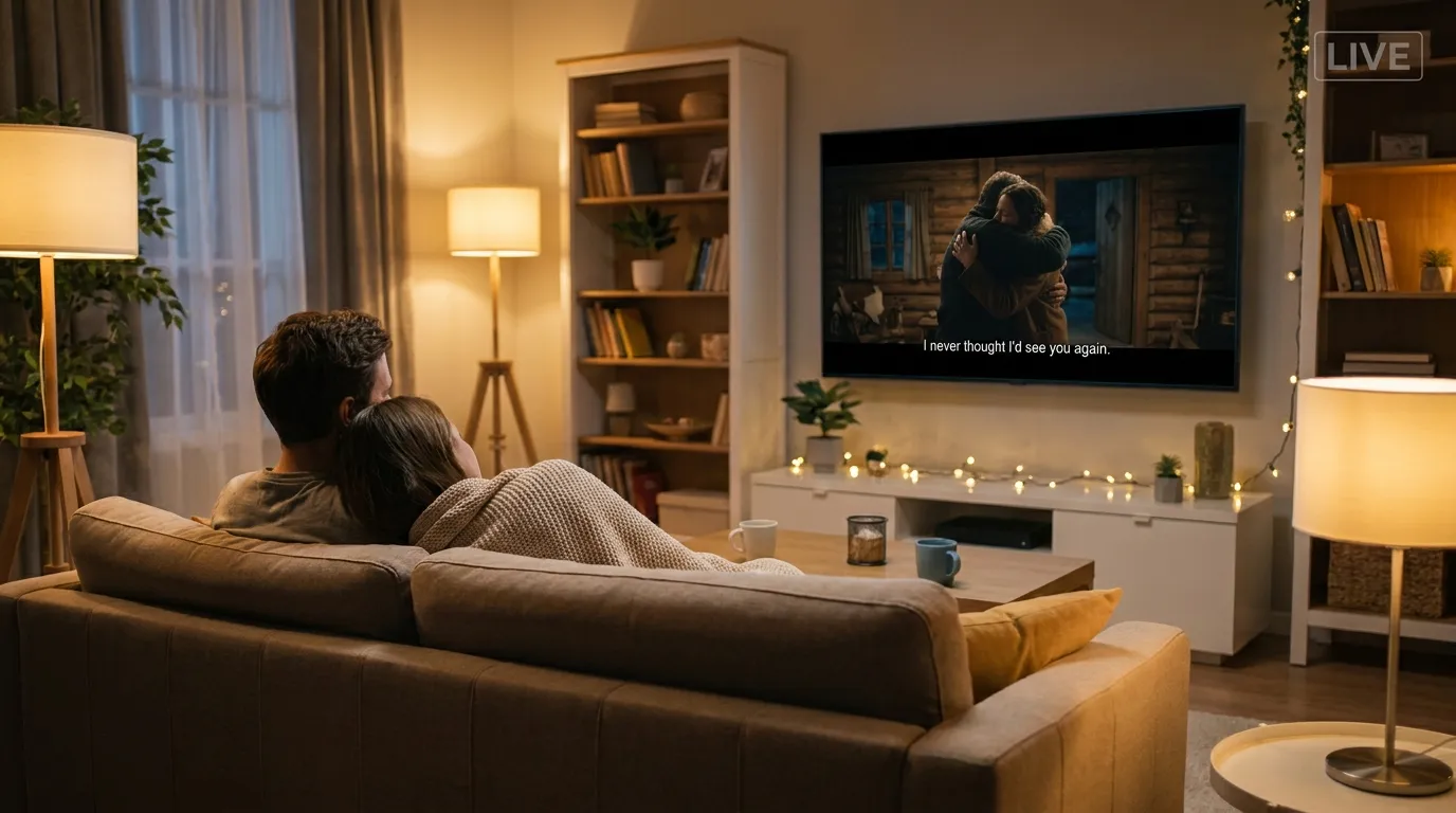 Subtítulos al ver una película en streaming en casa
