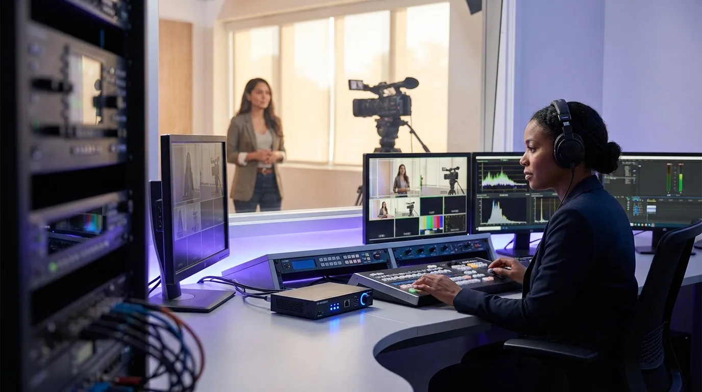 Una sala di controllo per lo streaming live