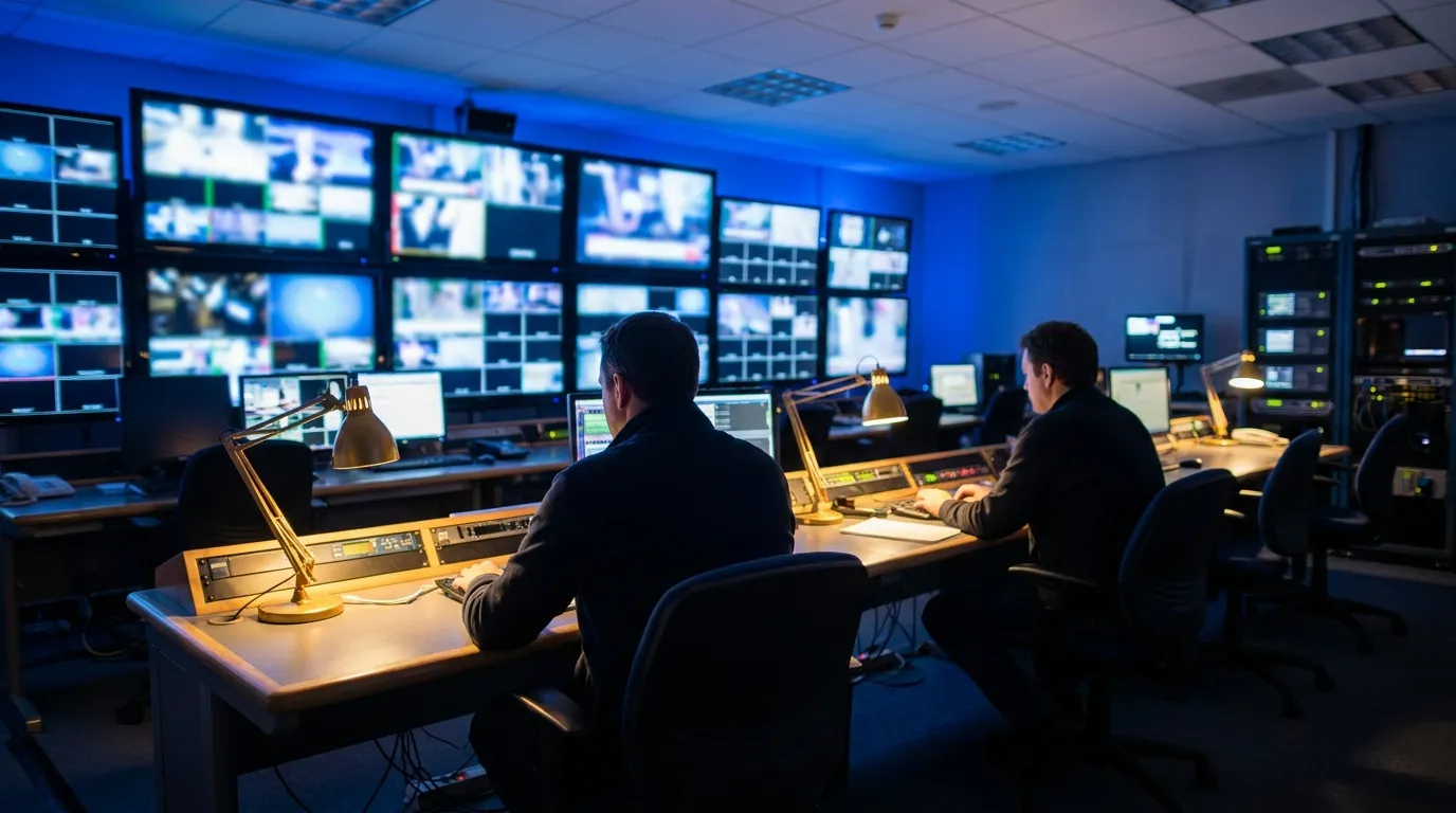 Centro de operaciones de red que supervisa señales en directo las 24 horas