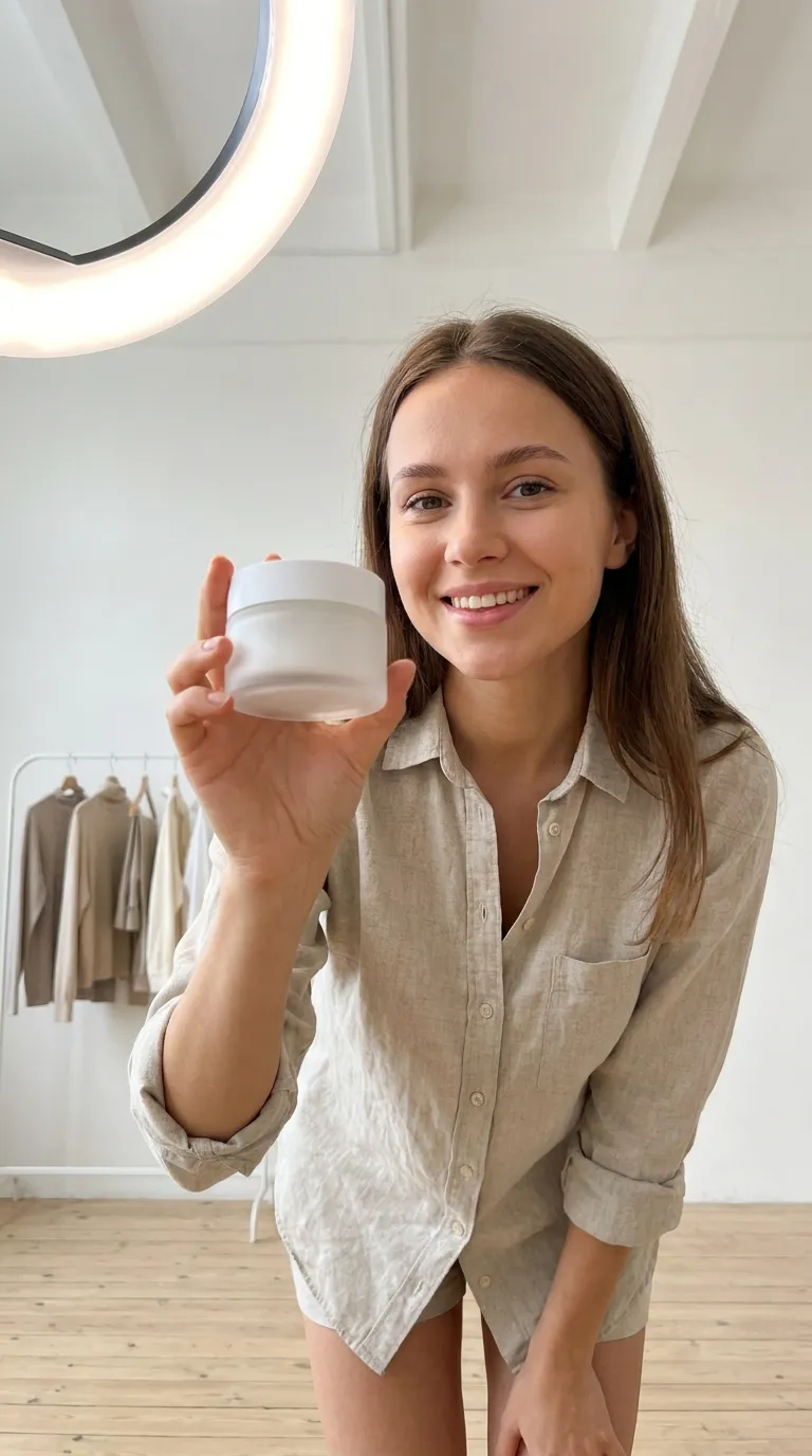 Vertikal auf einem Smartphone dargestellter Live-Shopping-Stream